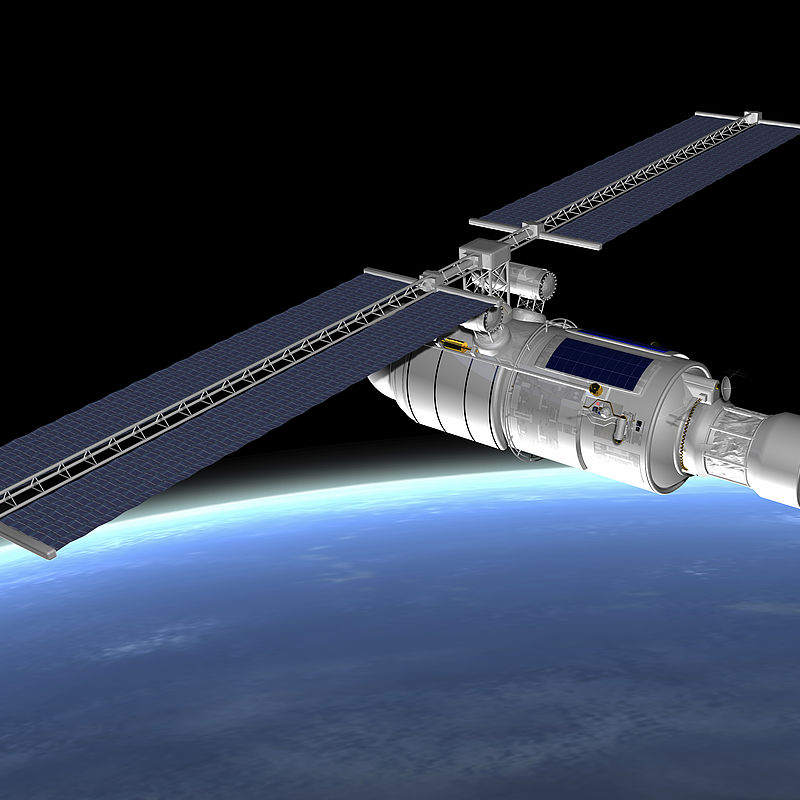 APEX imaging spectrometer Image showing an Earth observation satellite