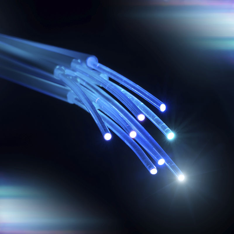 Accelerating adoption of the White Rabbit Precision Time Protocol Image showing a bundle of fibre optic cables