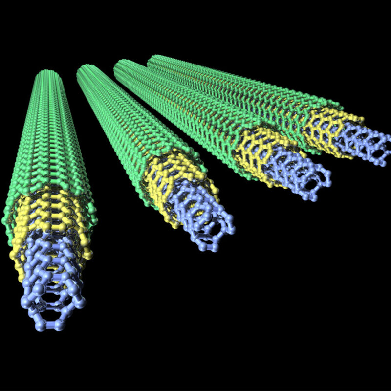 Developing the metrology for nanowire energy harvesting Image showing Carbon nanotubes