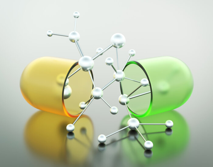 Image showing open capsule with molecular structure