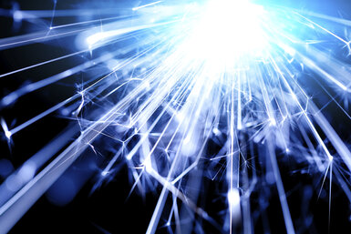 Image showing a blue flare of light
