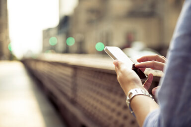 Image showing a person using a smart phone