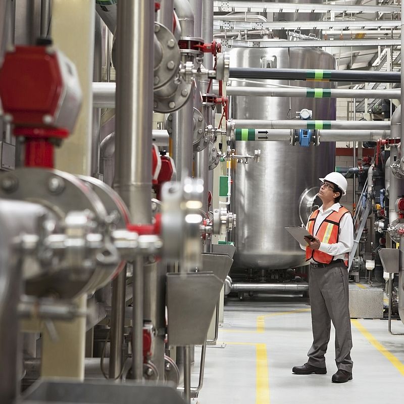 New industrial pressure standards Image showing an Industry inspector