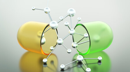 Image showing open capsule with molecular structure