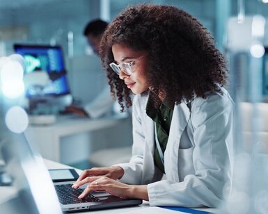 Image showing online lab research