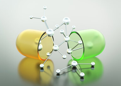 Image showing open capsule with molecular structure