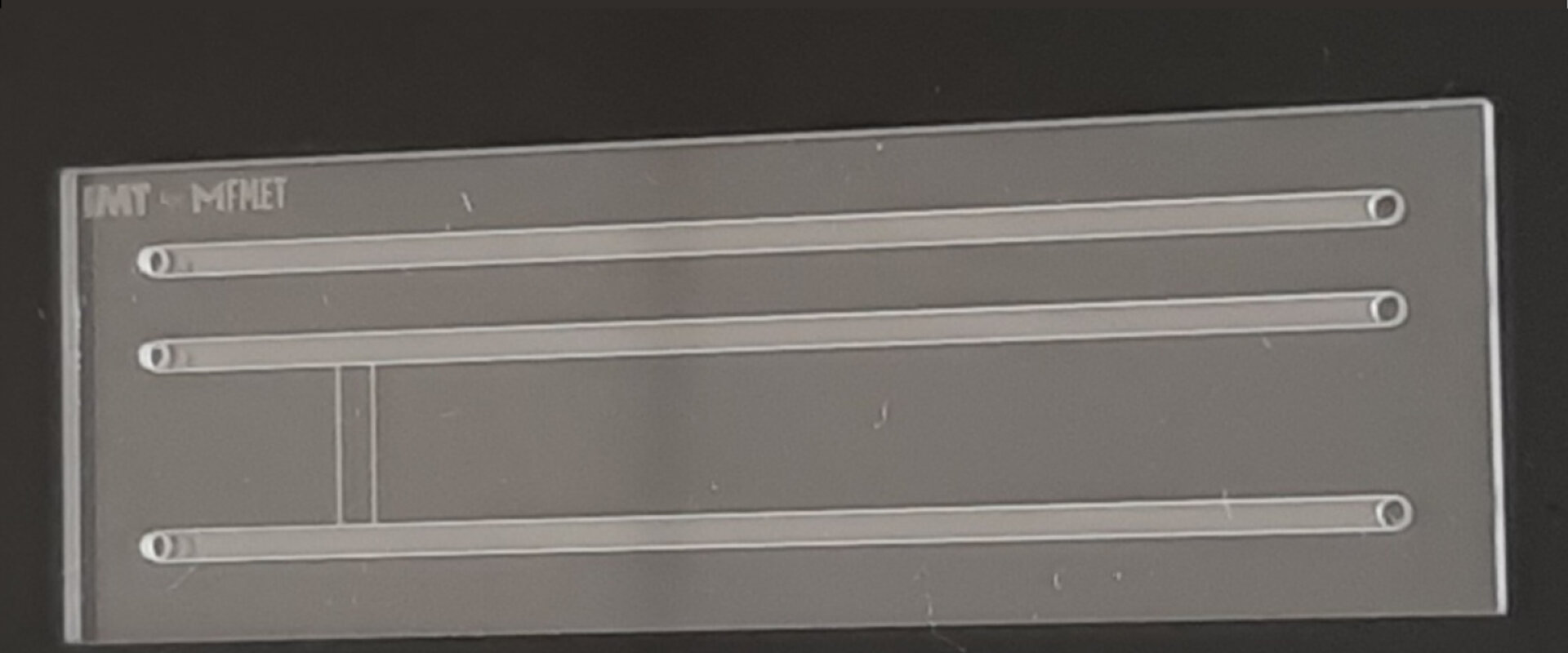 Microfluidic device. Image courtesy of Elsa Batista (IPQ) A close-up of a microfluidic device. Image courtesy of Elsa Batista (IPQ)