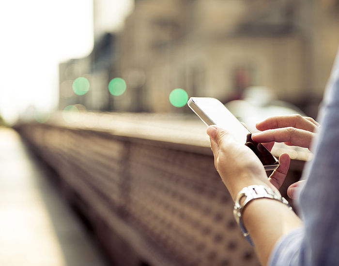 Image showing a person using a smart phone