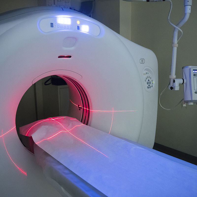 Supporting the standardisation of UHV measurements Image showing a large empty CT scanner