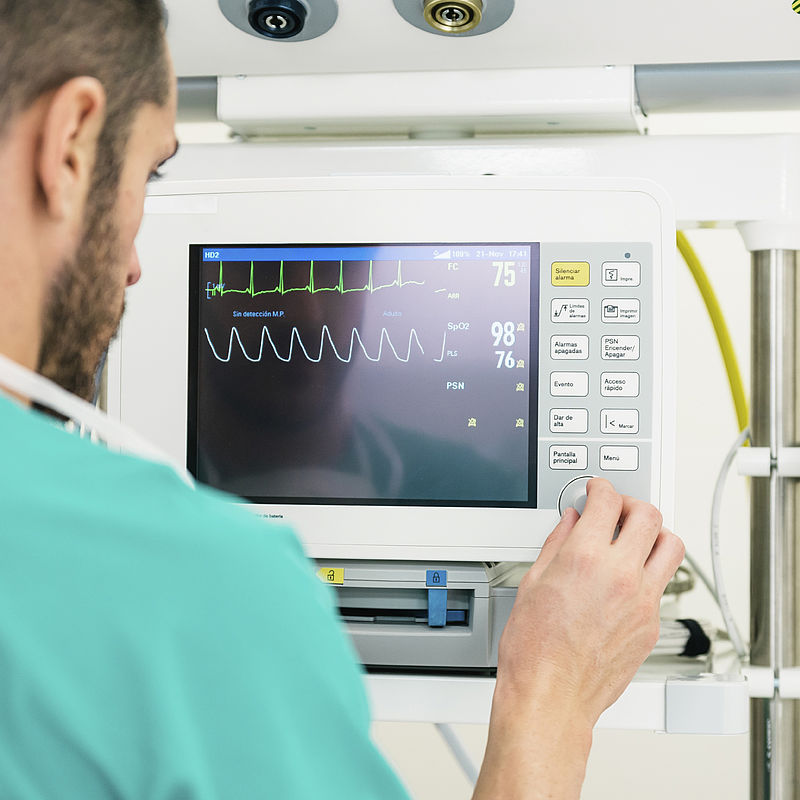 New standards and tools to validate emerging techniques to identify those at risk of CVD Image showing an ECG test procedure in hospital
