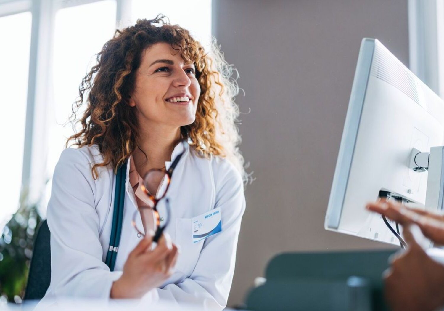 Image showing a healthcare professional discussing treatment results