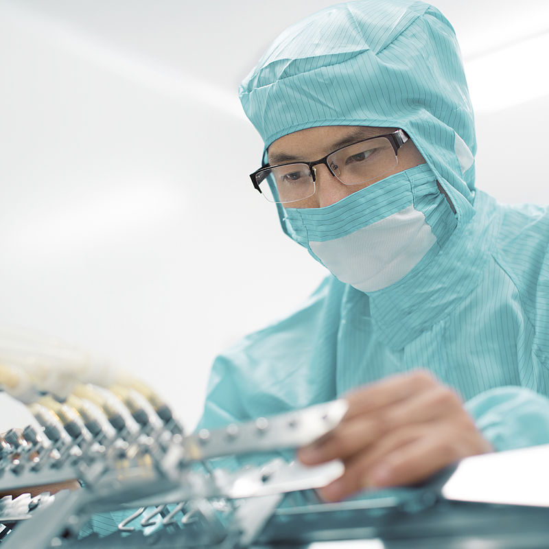 Expanded research capabilities in humidity measurement Image showing a Pharmaceutical factory worker