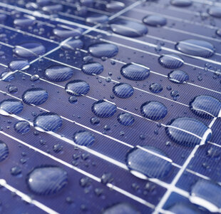 Image showing rain on solar panel 