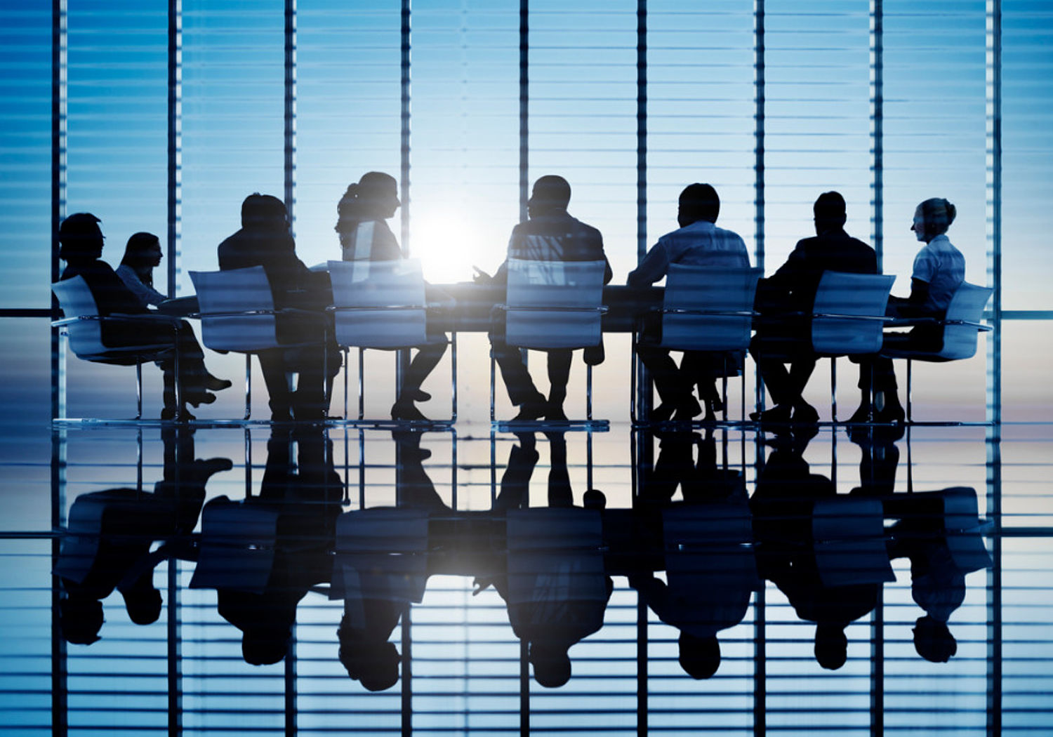 Image showing A conference in a meeting room