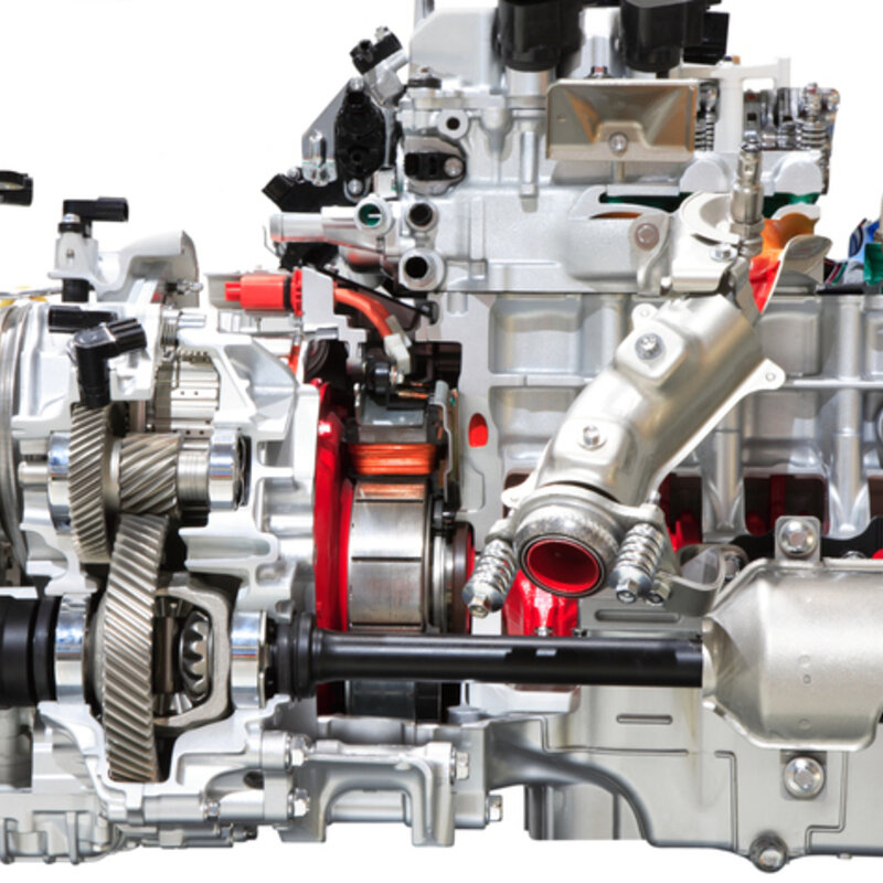 Image showing a car engine on white background 