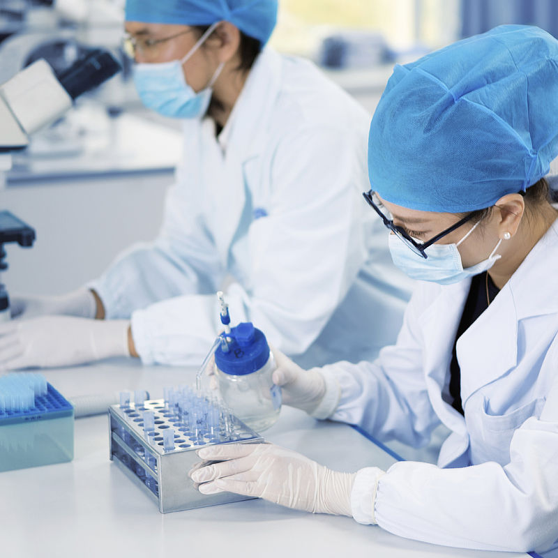 Combating bacterial resistance to antibiotics Image showing two scientists in a laboratory