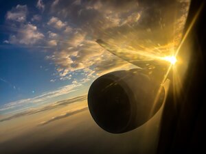 aircraft engine at altitude
