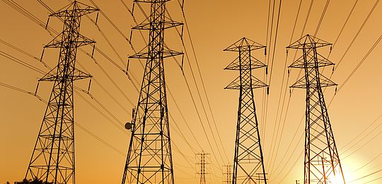 Image showing electrical pylons and power lines