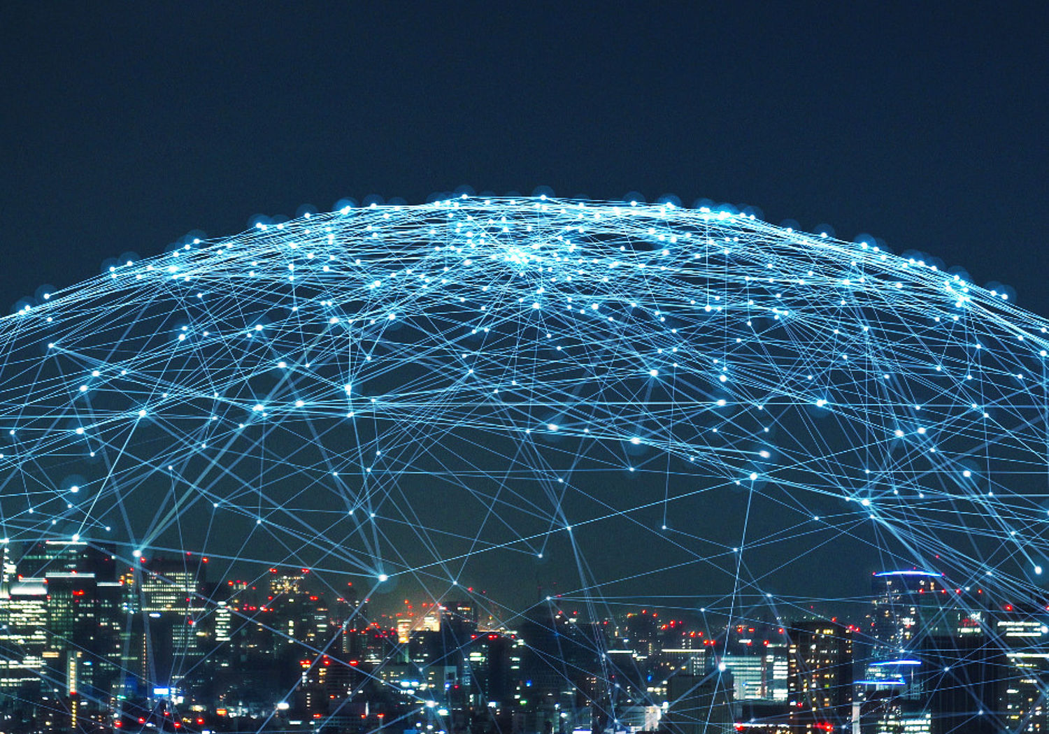 Smart city with communication network
