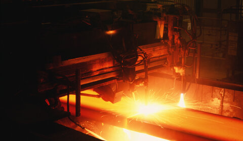 Image of a steel mill