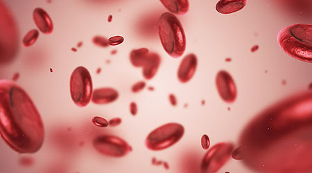 Image showing 3D render of red blood cells