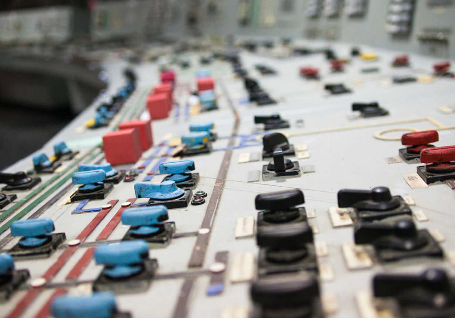 Image showing a close up of a control panel in a nuclear power plant