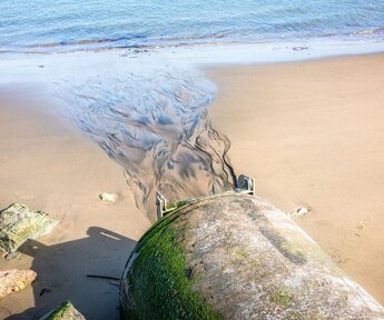 Image showing sewage pipe into the sea