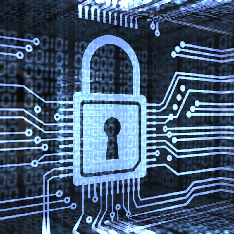 Metrology for quantum communications Image showing an Artist's concept of a cyber security lock