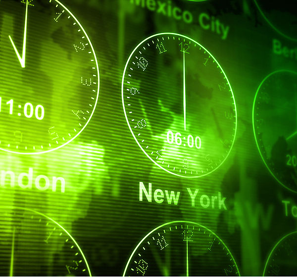 Image of Clocks showing time around the world