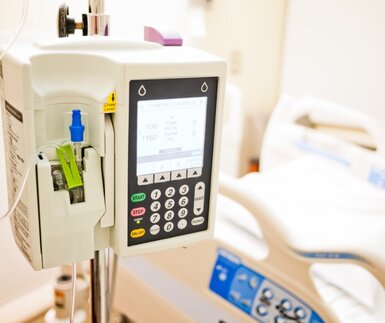 Image showing intravenous drip machine in a hospital room