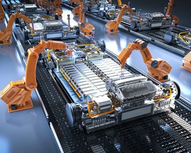 Image showing Automated robotic assembly and machining in an autonomous factory