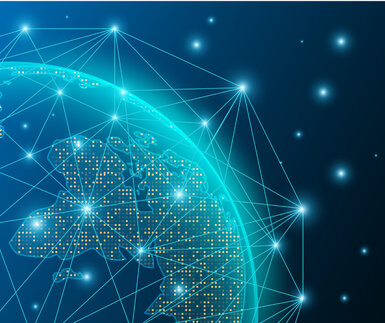 Image showing abstract concept of global communications network