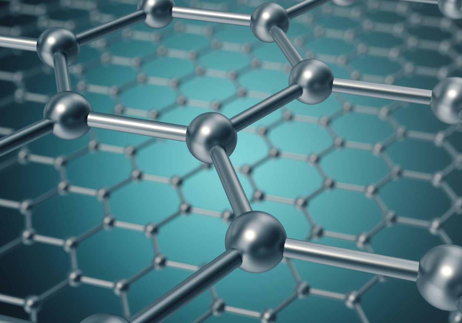 3D rendering of a graphene molecule
