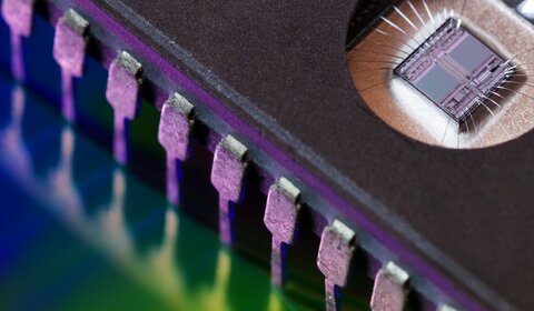 Image showing a close up of a microchip